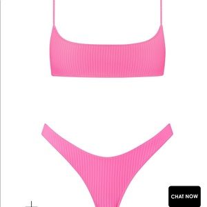 Pink triangle bikini